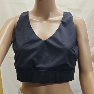 All in Motion Black Crop Top/ Sports Bra Perfect For Excercise Or Leisure